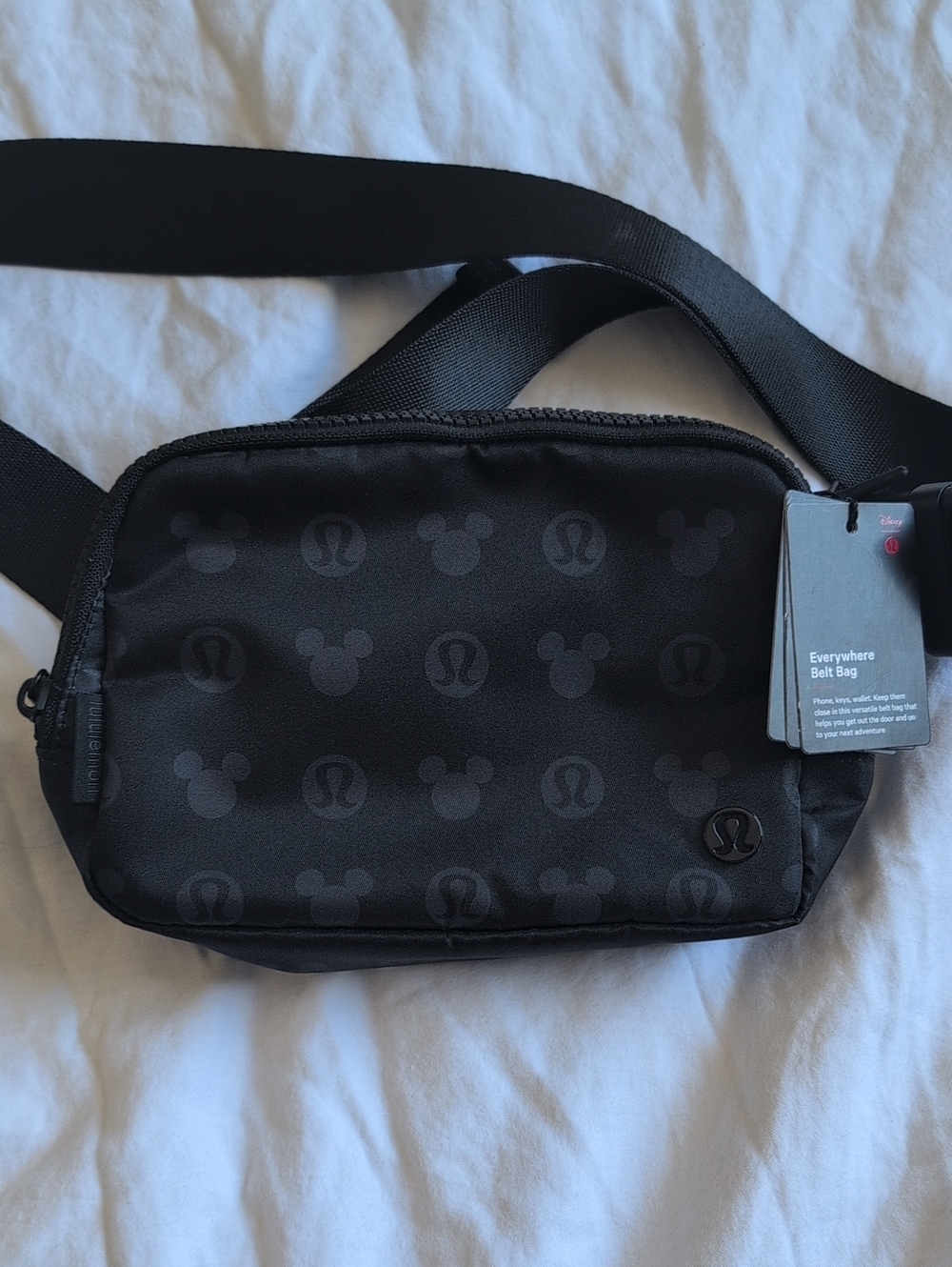 lululemon athletica X Disney Black Everywhere Belt Bag with Mickey Pattern